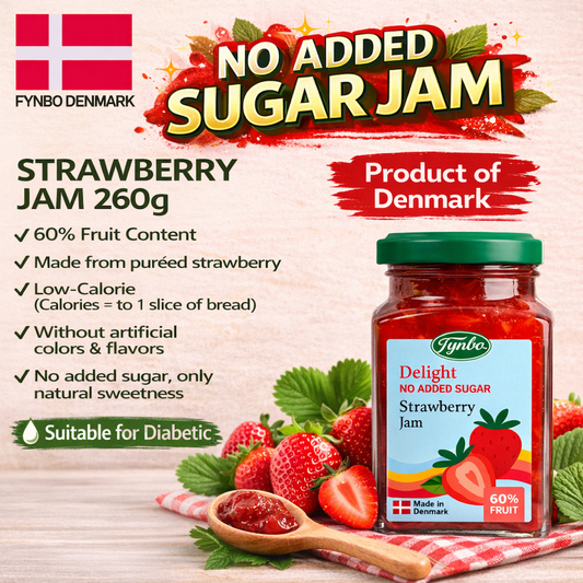 FYNBO Strawberry Jam (No Sugar Added) 260g
