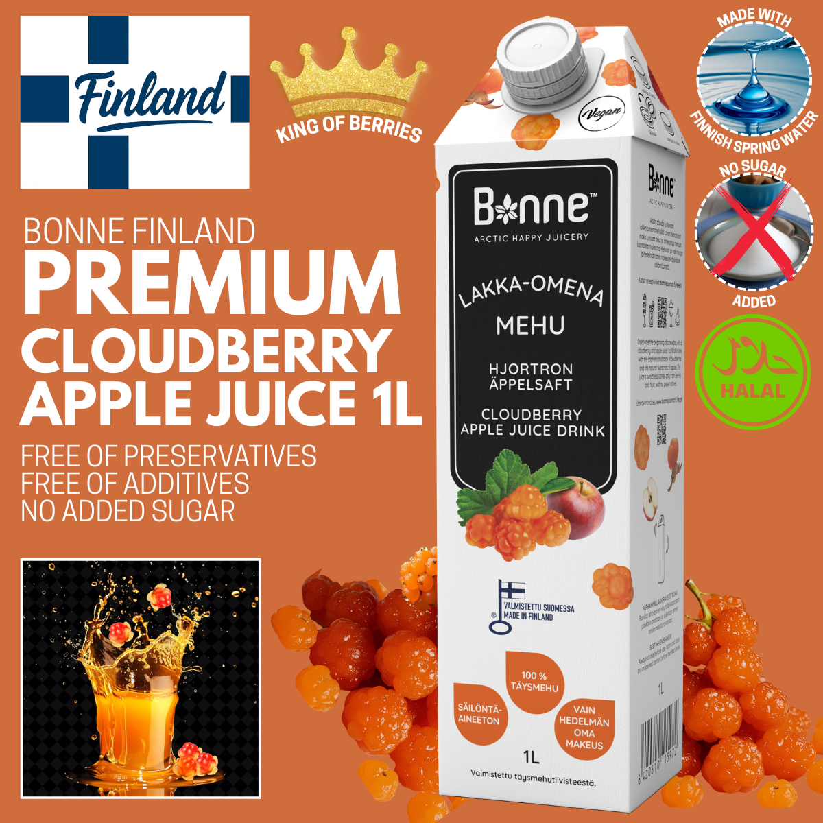 Bonne Cloudberry Apple Juice - 1L