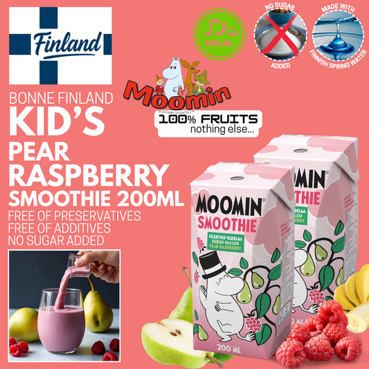 Bonne Kids Pear Raspberry Smoothie 200ml