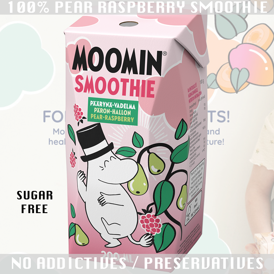 Carton Deals Kids Smoothies (Moomin Pear Raspberry) 18's x 200ml