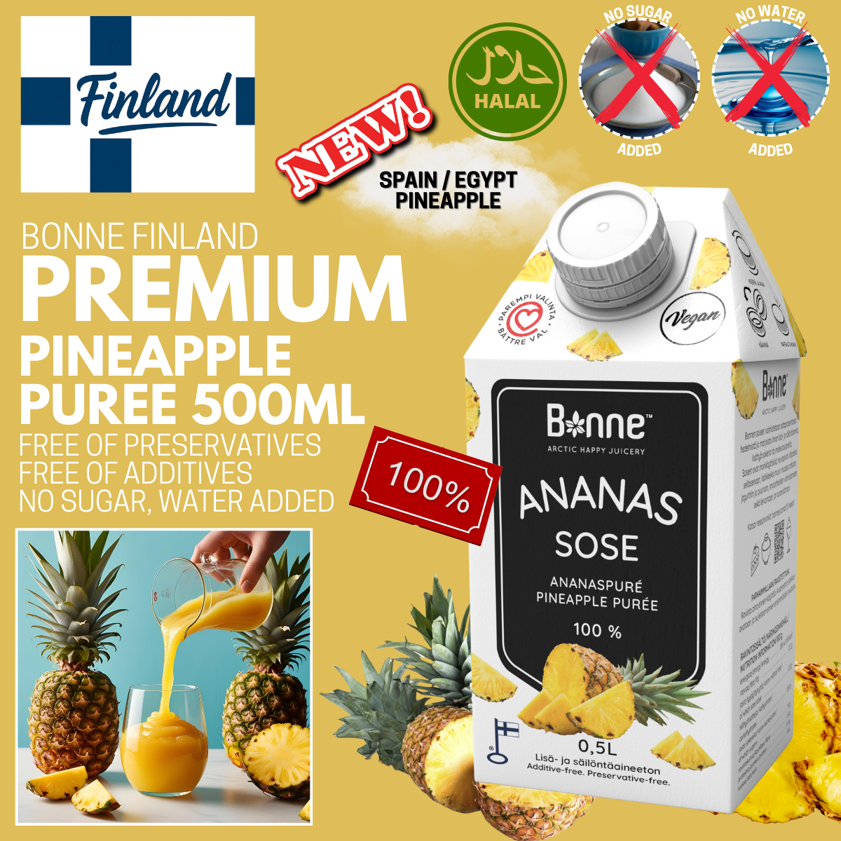 Bonne Pineapple Puree - 500ml
