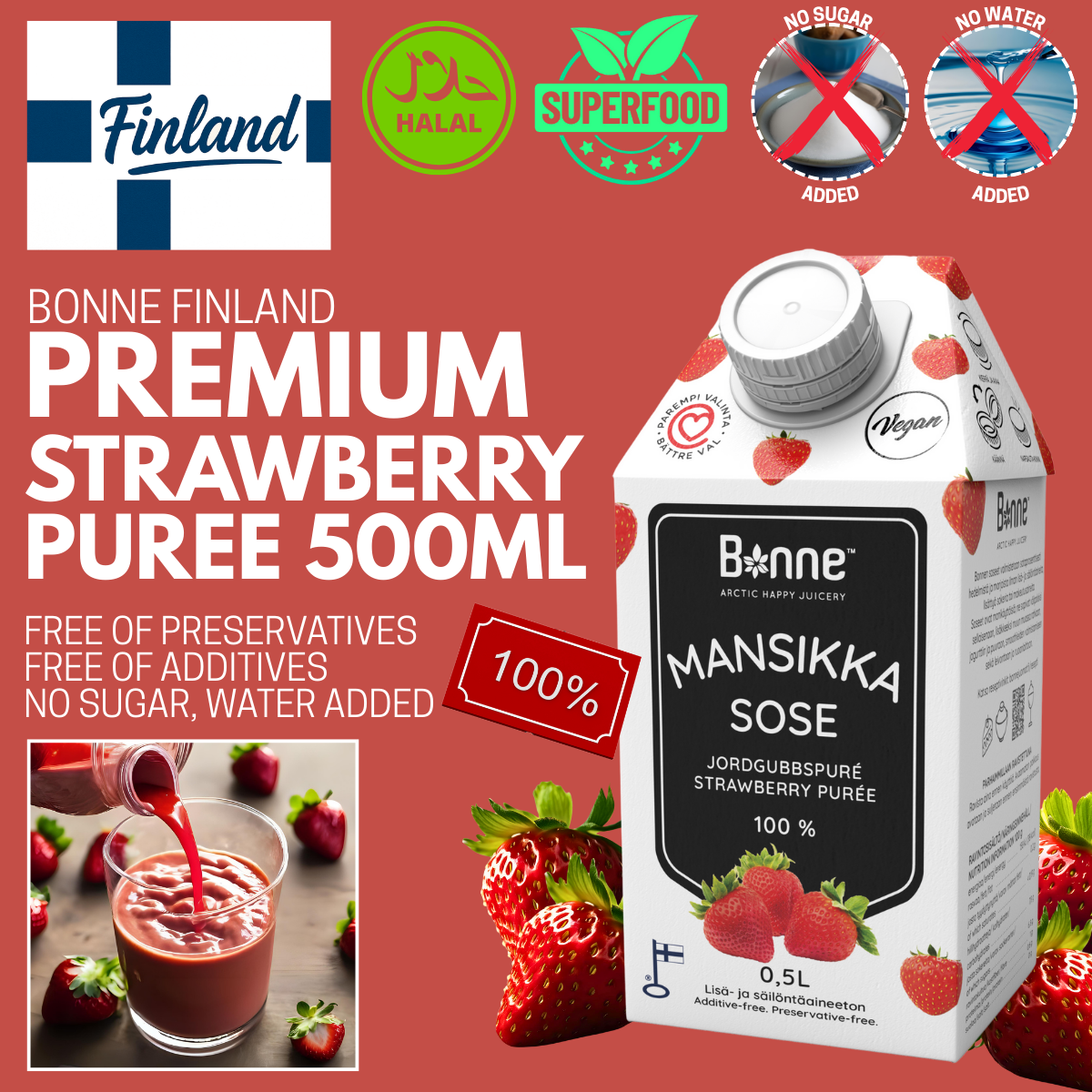 Bonne Strawberry Puree - 500ml